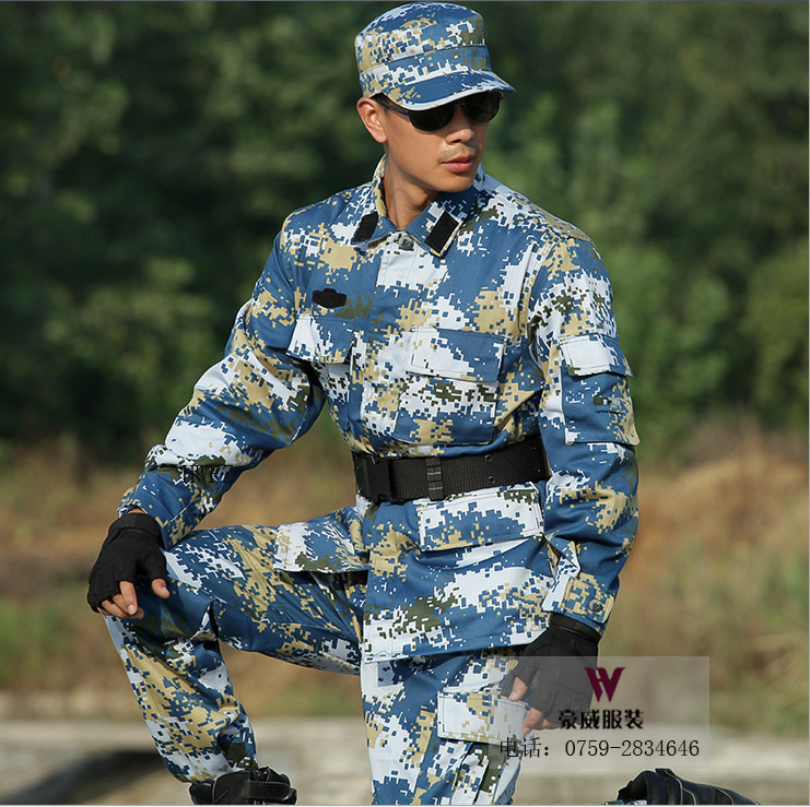 批发正品07海洋数码特种兵迷彩服套装 男夏部队军训作训服户外